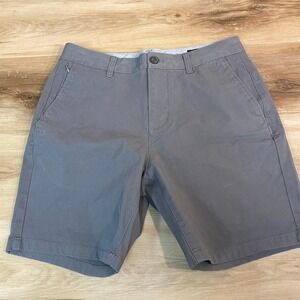 BONOBOS Shorts Mens 29 Standard Fit Shorts Gray Cotton Flat Front Standard 7"